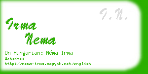 irma nema business card