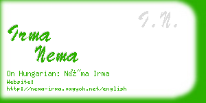 irma nema business card